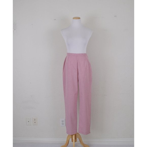 Vintage 90s deadstock Stretch‎ Micro Stripes Pants size 8 | 27 waist - Picture 2 of 9